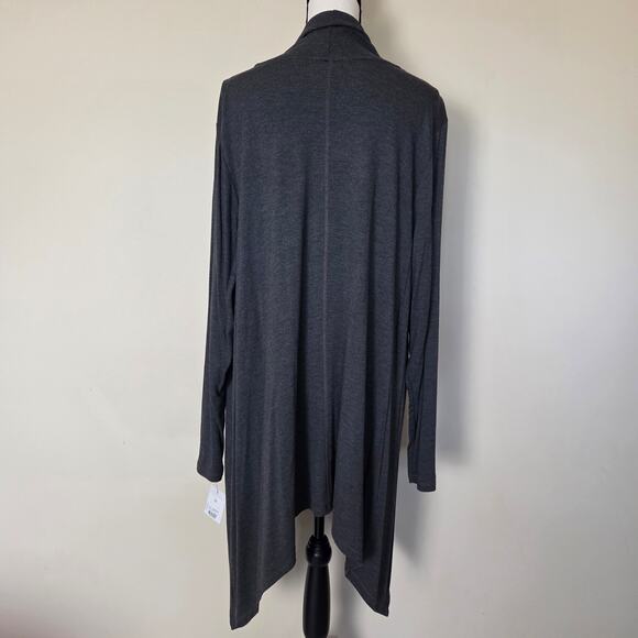 NWT Liz Claiborne Weekend Woman 3X Long Sleeve Open Cardigan Gray - Picture 5 of 16